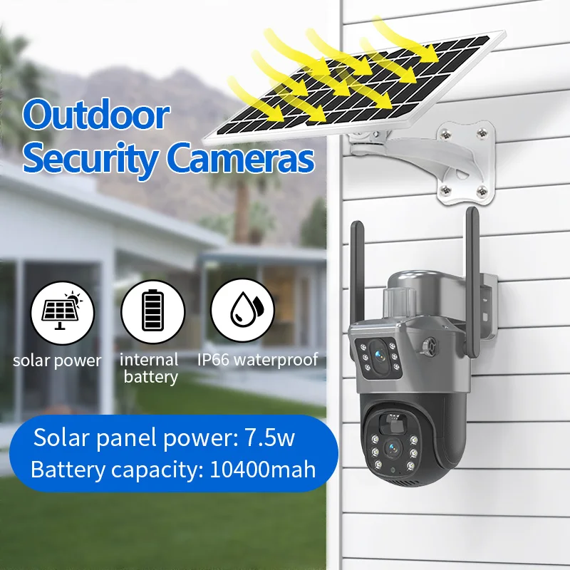 4MP Dual-Lens PTZ Solar Security Camera - Image 6