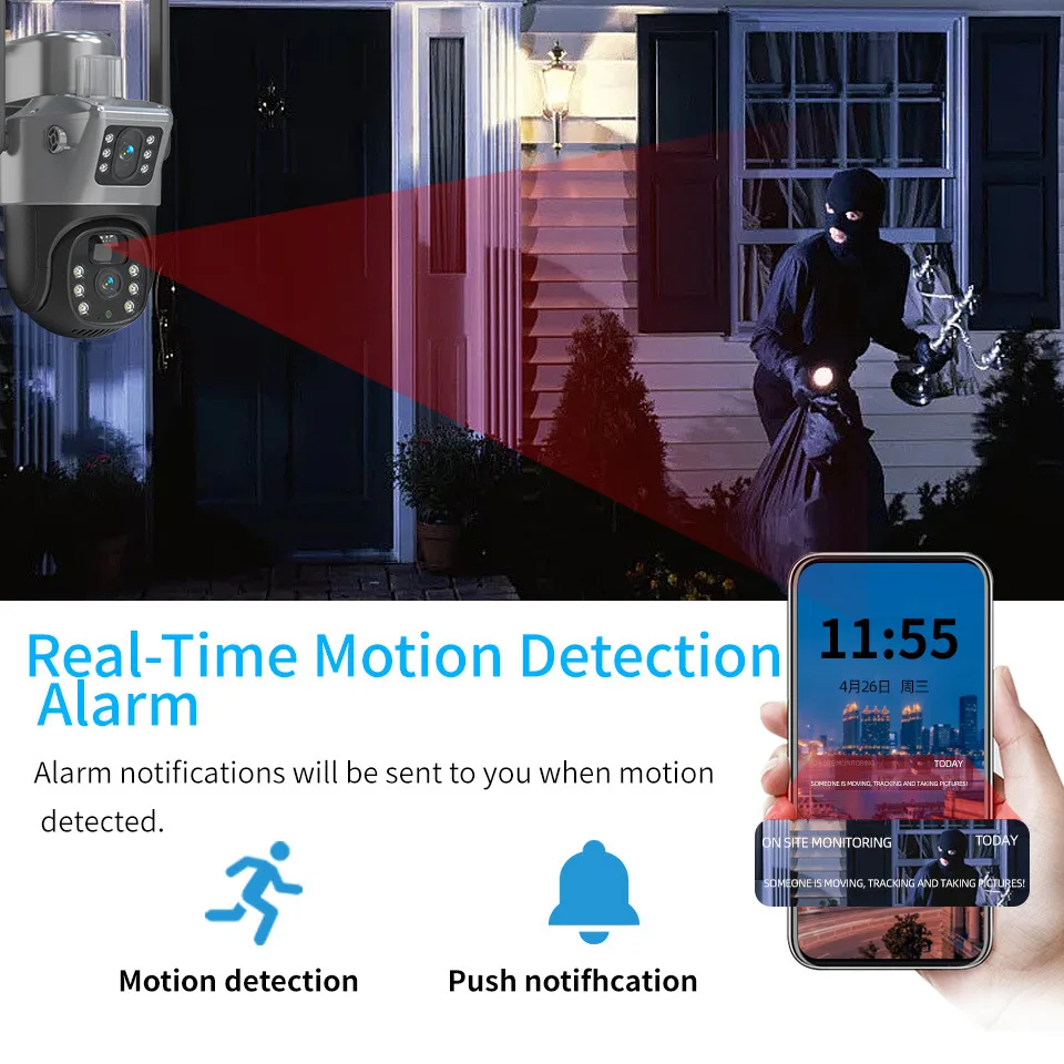 4MP Dual-Lens PTZ Solar Security Camera - Image 4