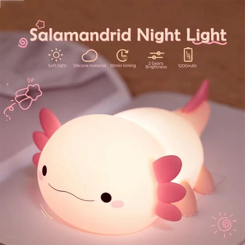 Axolotl Silicone Night Light